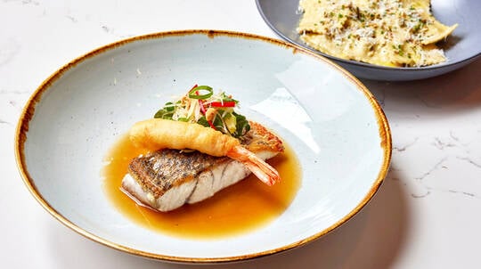 3 Course Meal with Bubbles at Glass Brasserie - For 2
