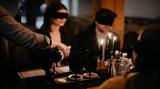 Tasting in the Dark: A Sensory Wine Experience