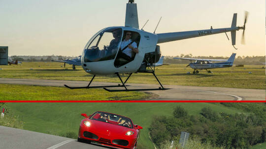 Ferrari Drive and Helicopter Lesson Thrill Combo