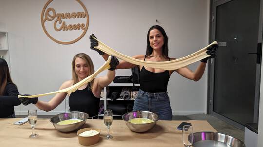 Cheese Making Class with Bottomless Bubbles
