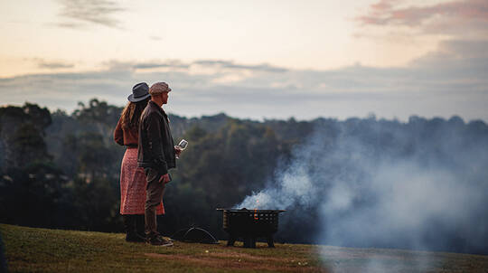 Sirromet Winery Picnic by the Fire with Wine - For 2