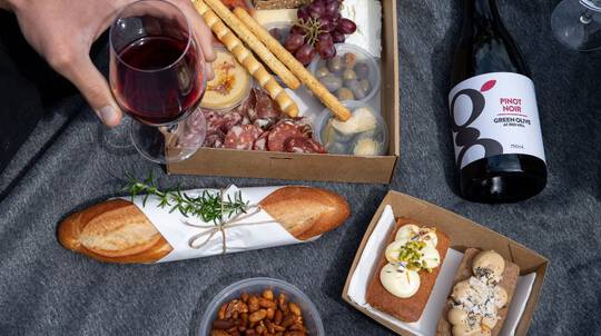 Farm Picnic Lunch with Bottle of Wine - For 2