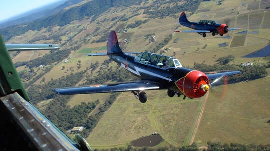Aerobatic Warbird Formation and Dogfighting Flight